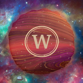 Cojín Redondo Naranja Rojo y Morado Sparkly Swirls con el inicio