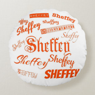 Cojín Redondo Naranja Sheffey Fonts - 9569