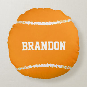 Cojín Redondo Naranja Tennis Ball Design Round Pillow