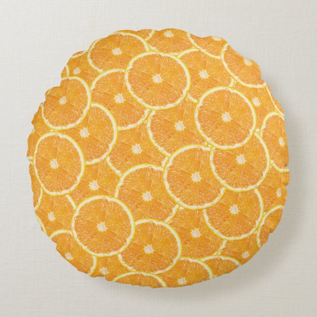 Cojín Redondo Naranjas (Anverso)