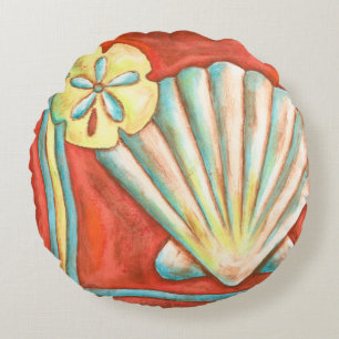 Cojín Redondo Naranjas Rusticos