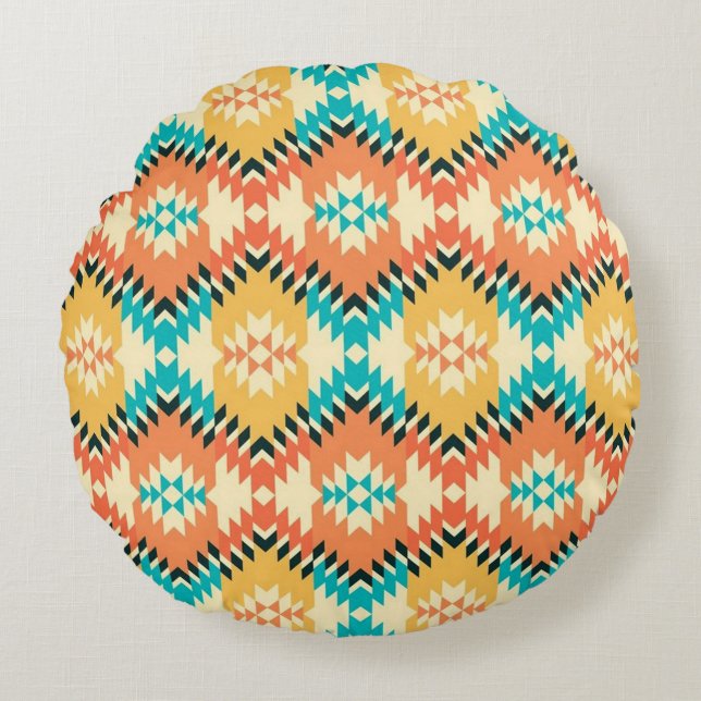 Cojín Redondo Native Print Round Pillow (Anverso)