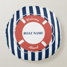Nautical Blue Strike Welcome Aboard Bote Name