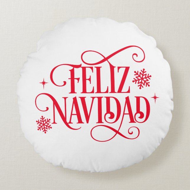 Cojín Redondo Navidad  (Anverso)