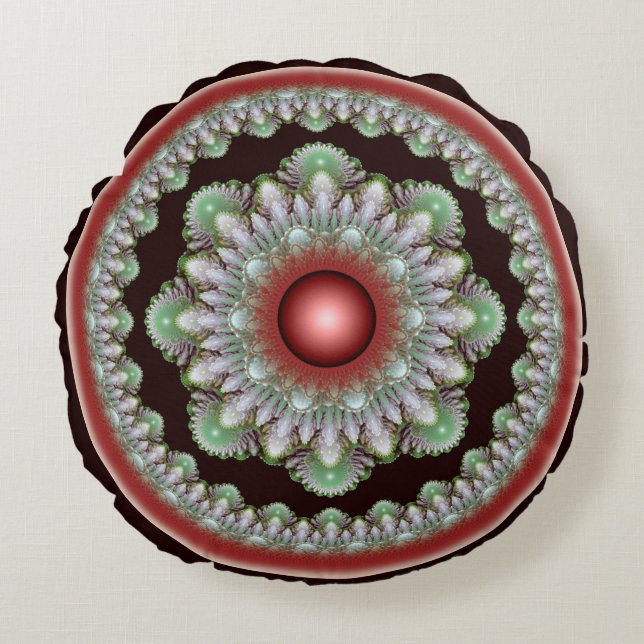 Cojín Redondo Navidades brillantes decoraciones redondeadas (Anverso)