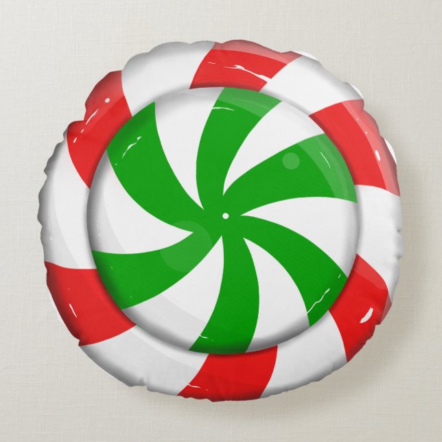 Cojín Redondo Navidades Candy (Anverso)