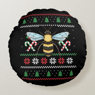 Cojín Redondo Navidades de Bee Animal Bee Ugly