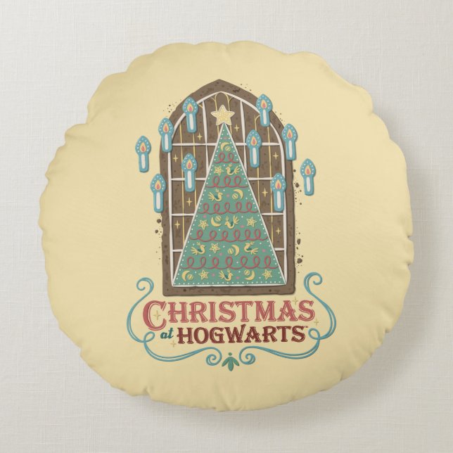 Cojín Redondo Navidades de HOGWARTS™ Cookie Graphic (Anverso)