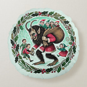 Cojín Redondo Navidades de Krampus