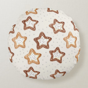 Cojín Redondo Navidades de las Estrellas Blancas Cream