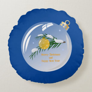 Cojín Redondo Navidades decorados se ramifican en baudible