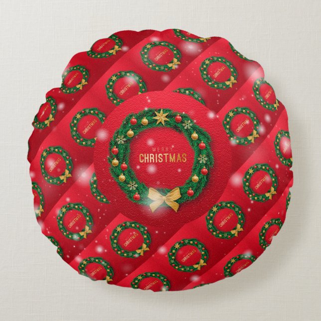 Cojín Redondo Navidades Elegant Gift (Anverso)