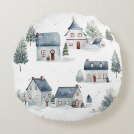 Cojín Redondo Navidades escandinavos decoran casas acuáticas