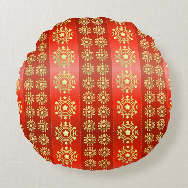Cojín Redondo Navidades Moon Star Pattern-65756 (Anverso)