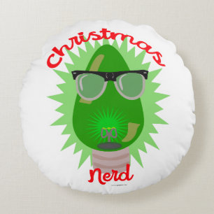 Cojín Redondo Navidades Nerd Holiday Lightbulb Epic Festive Fun