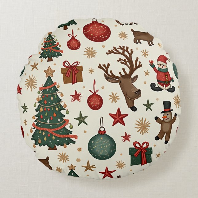Cojín Redondo Navidades Pillow Cushion (Anverso)