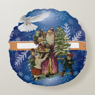 Cojín Redondo Navidades redondeando almohada, cosecha