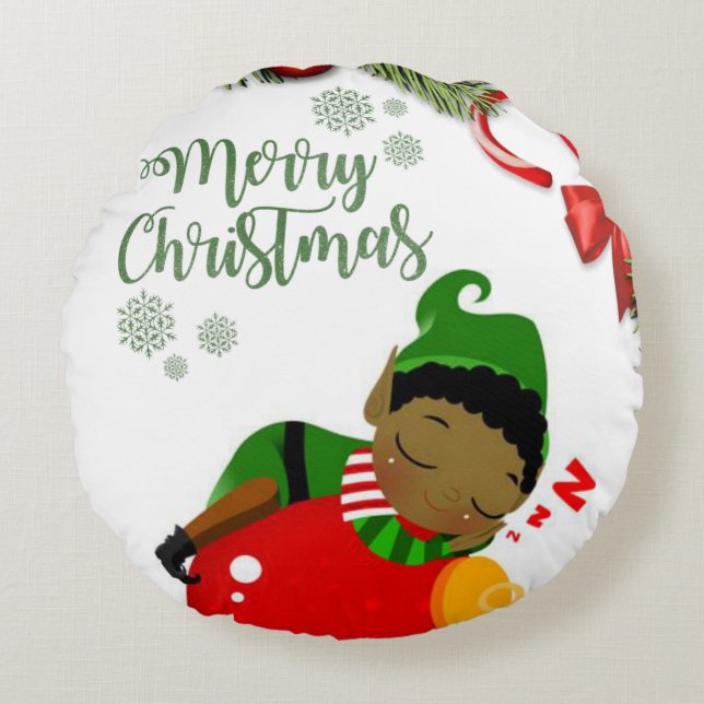 Cojín Redondo Navidades Round Pillow, Elf (Anverso)