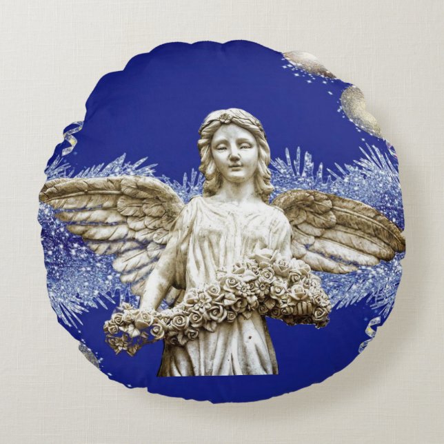 Cojín Redondo Navidades Round Pillow, Navidades Angel (Anverso)