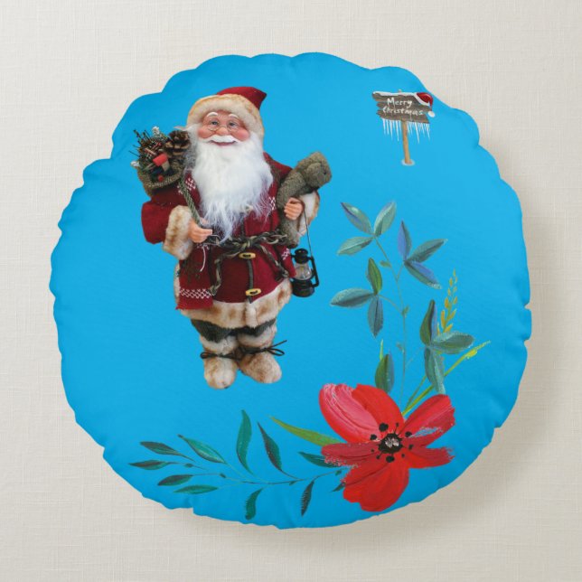 Cojín Redondo Navidades Round Pillow, Santa (Anverso)