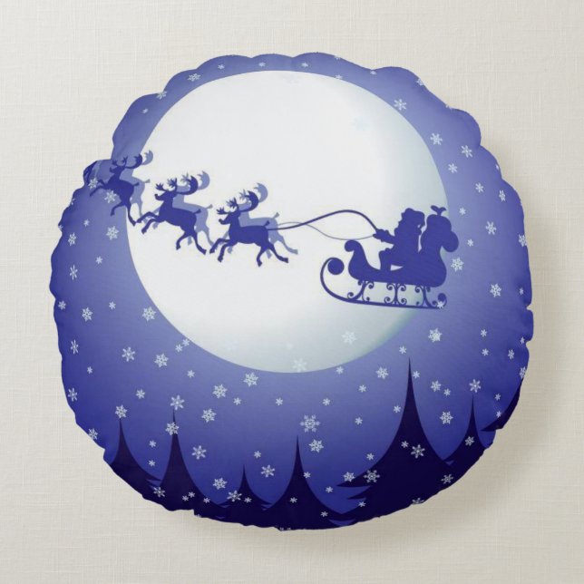 Cojín Redondo Navidades Round Pillow, Santa (Anverso)