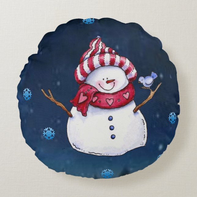 Cojín Redondo Navidades Round Pillow, Santa (Anverso)