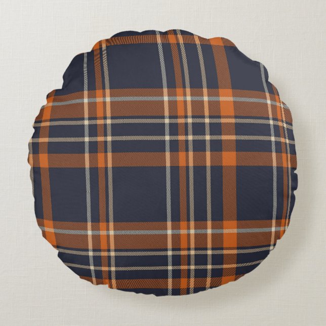 Cojín Redondo Navidades rusos/manteca de invierno (Anverso)