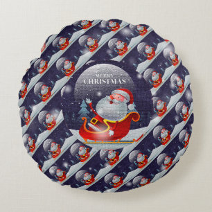 Cojín Redondo Navidades Santa Claus Elegant Gift