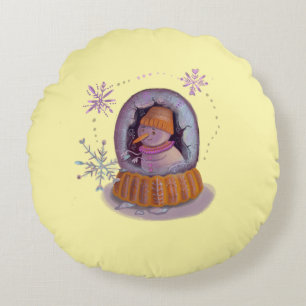 Cojín Redondo navidades snowman