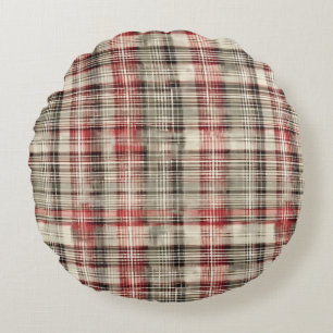 Cojín Redondo Navidades Tartán Floral Design Series #2