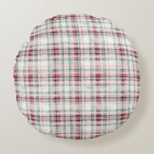 Cojín Redondo Navidades Tartán Floral Design Series #24