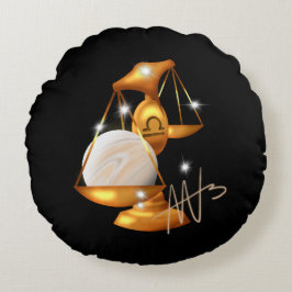 Cojín Redondo Nebula Libra Venus Zodiac