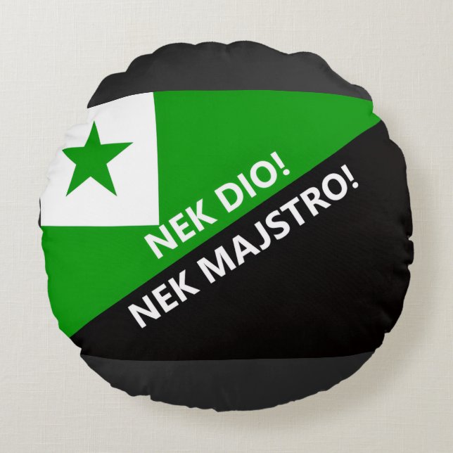 Cojín Redondo Nek dio nek majstro (Anverso)