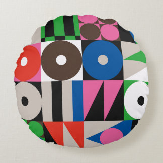 Cojín Redondo Neo Modernism artwork pattern made with abstract g
