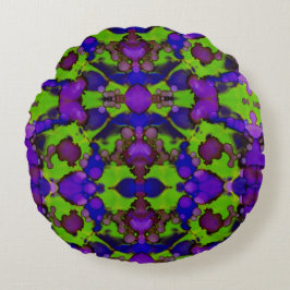 Cojín Redondo Neon Bloomstorm