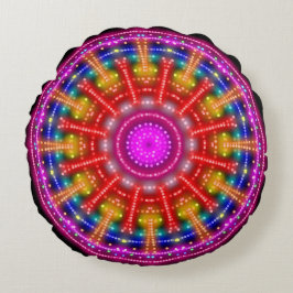 Cojín Redondo Neon Medallion