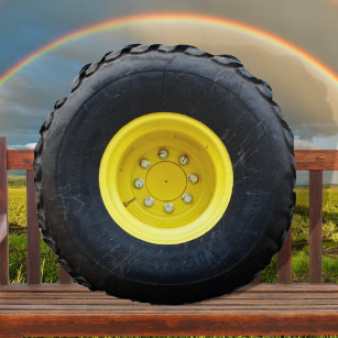 Cojín Redondo neumático de rueda del tractor amarillo