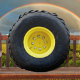 Cojín Redondo neumático de rueda del tractor amarillo (Subido por el creador)