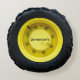 Cojín Redondo neumático de rueda del tractor con nombre personal (Anverso)