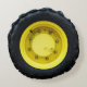Cojín Redondo neumático de rueda del tractor con nombre personal (Reverso)