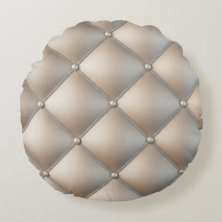 Cojín Redondo Neutral 3D Diamond Throw Pillow: AccessorizedPearl