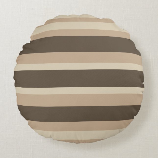 Cojín Redondo Neutral striped  (Anverso)
