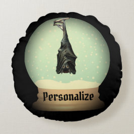 Cojín Redondo Nevada de murciélago colgante globo negro caída gó