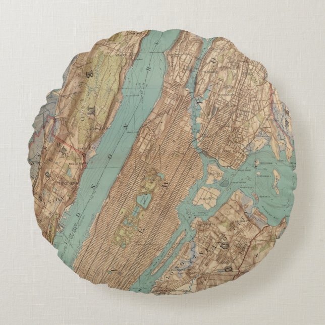 Cojín Redondo New York City, Nueva York (Anverso)