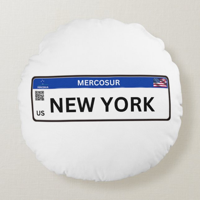 Cojín Redondo New York Mercosur (Anverso)