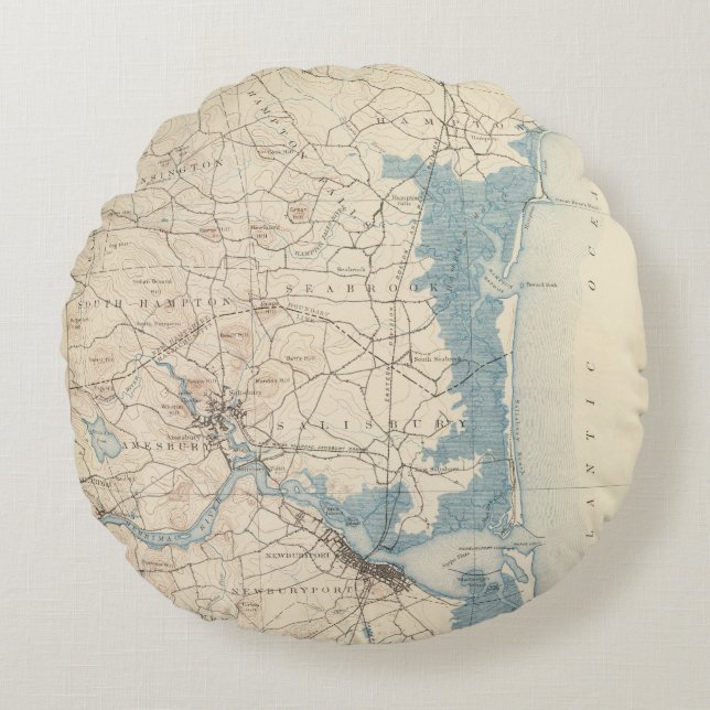 Cojín Redondo Newburyport, Massachusetts (Anverso)