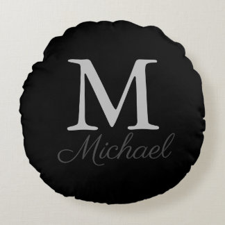 Cojín Redondo Niebla luminosa monograma