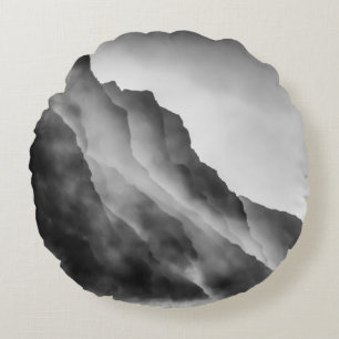 Cojín Redondo Niebla sobre las rocas