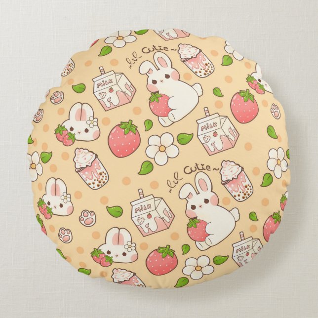 Cojín Redondo niedliches Hasendesign (Anverso)