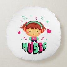 Niña pequeña con música